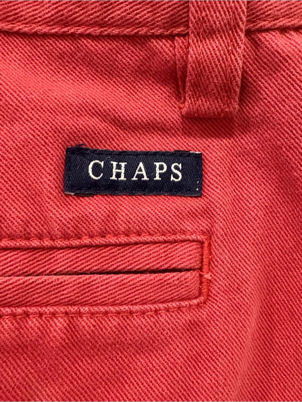Chaps Shorts Mens 38 Chino
Flat Front Nantucket Red Cotton Twill Casual Basic - Picture 4 of 7